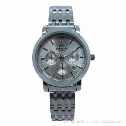 Women's Silver Fashionable Metal Watch with Easy Reader Analog Face, Japanese Miyota Quartz Movement
